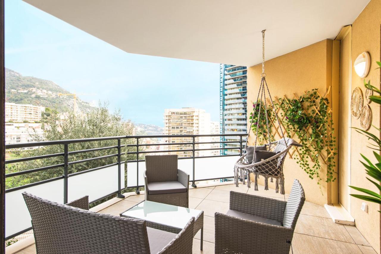 Vue Monaco & Tour Odeon - Terrasse - Parking - Bh Appartement Beausoleil Buitenkant foto